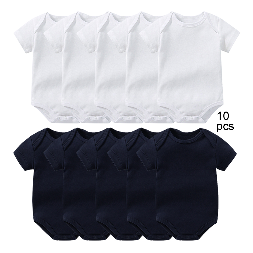 Baby Clothing Factory Shop - 10 Stück dicke Baby-Bodys, Neugeborenen-Overalls, Sommer-Bodys,