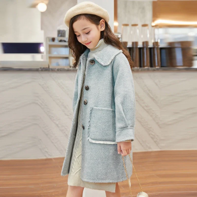 Baby Q Clothing - 2024 frühling Herbst Lange Jacke Mädchen