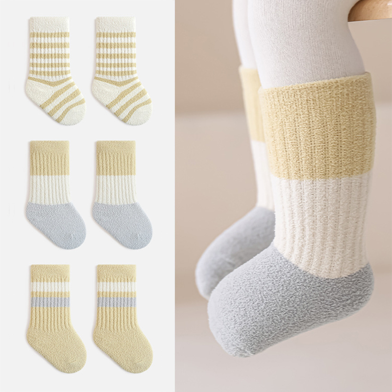 Toddler Sock Set - 3 Paare/satz Winter Neue Korallen Fleece