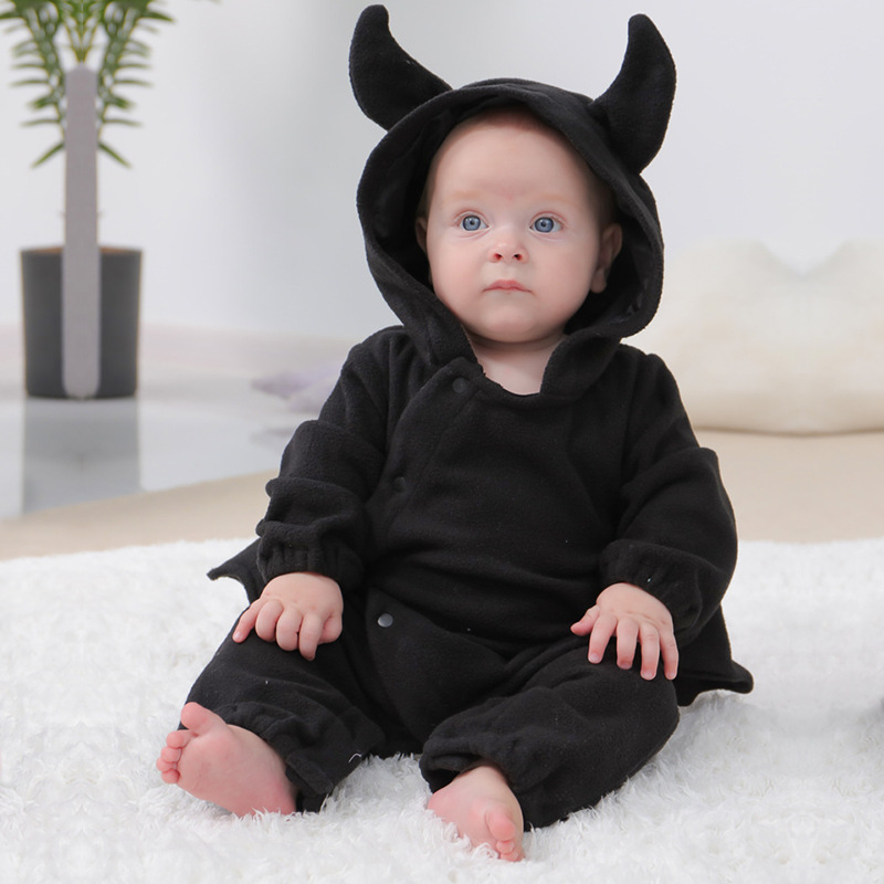Baby Clothing Factory Shop - Warme Fleece Baby Halloween Fledermaus Vampir