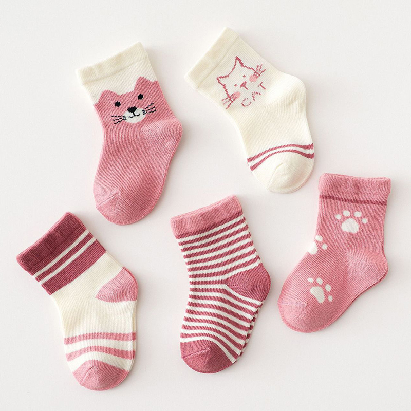 Toddler Sock Set - 5 paare/satz Cartoon Baby Mädchen Socken