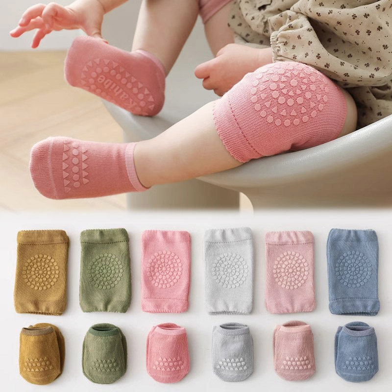 Toddler Sock Set - 3 Sets Babysocken und Knieschoner in