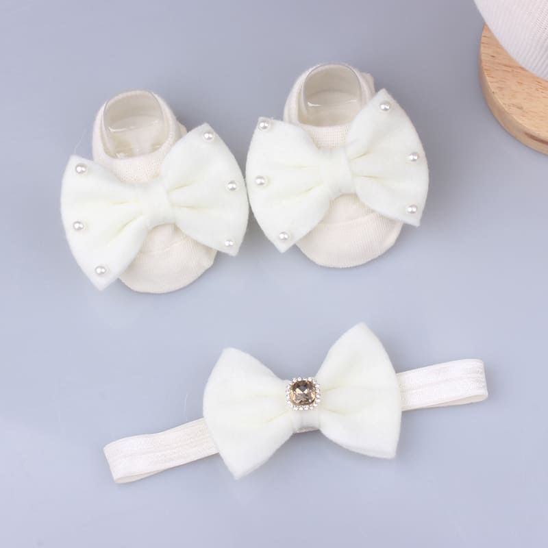 Toddler Sock Set - Prinzessin Baby Stirnband Socken Set Spitze