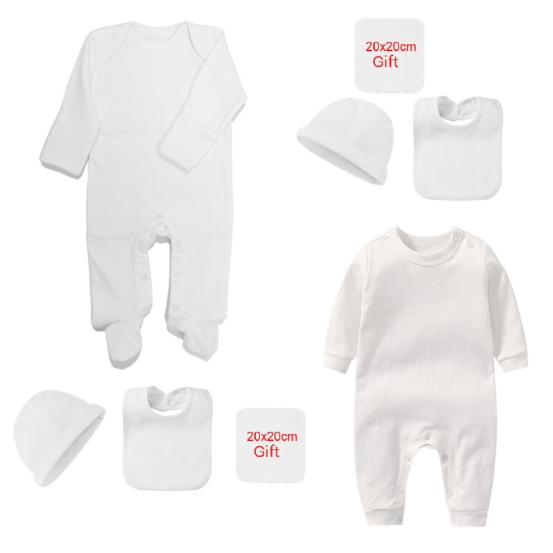 Baby Clothing Factory Shop - 4-teiliges Baumwoll-Kleidungsset für Neugeborene, Strampler, Motorhaube,
